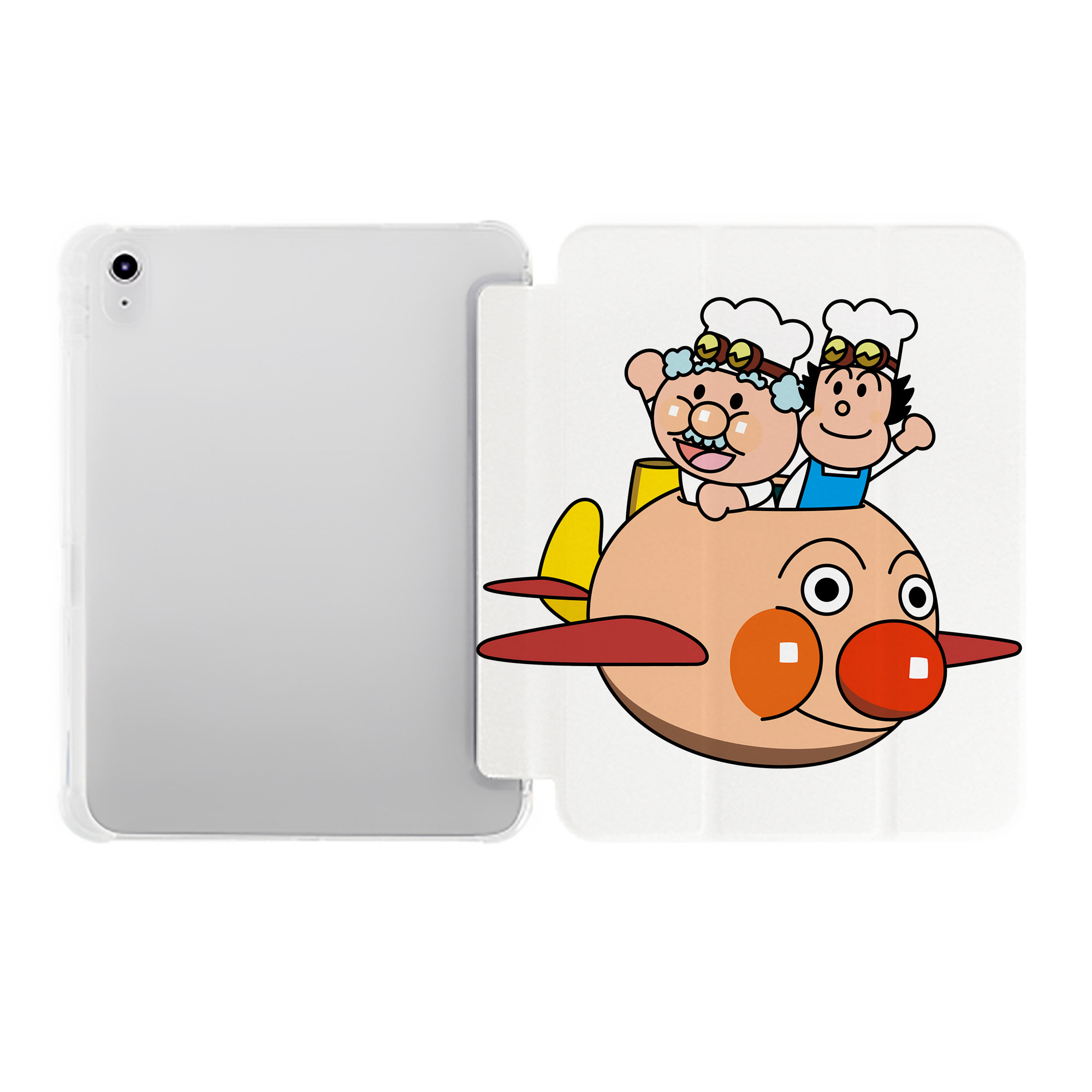 （画像用） アンパンマン Anpanman IPad ケース ペン収納付き 三つ折りスタンド PUレザー×シリコン 対応機種9.5/10.5/10.9インチ